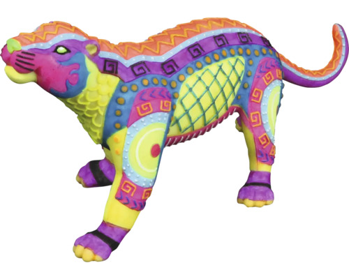Aquariumdekoration AQUA DELLA Dia de los Muertos Jaguar ca. 19,5 x 7,4 x 9,4 cm Polyesterharz, , Halloweenfigur Dekorative Tigerfigur mit gemusterten Verzierungen