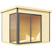 Maison de jardin en bois avec porte coulissante