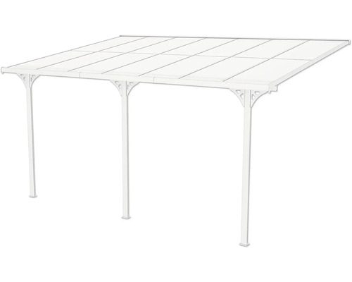 Pergola de terrasse autoportante avec toit transparent