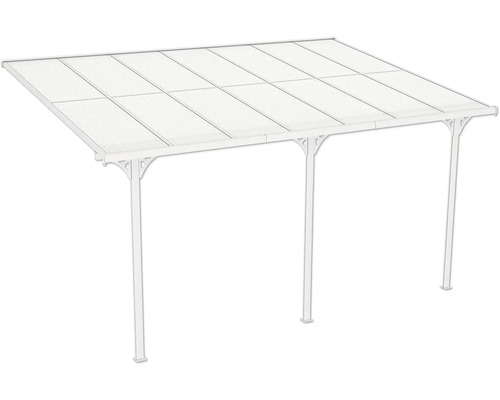 Toit de terrasse avec plaques en polycarbonate