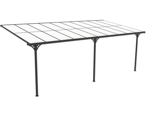 Toit de terrasse autoportant avec panneaux en polycarbonate