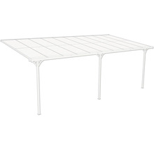 Toit de terrasse autoportant avec plaques en polycarbonate