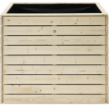 Jardinière surélevée en bois avec film