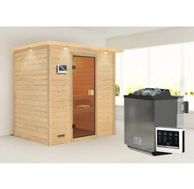 Sauna mit Saunaofen und Steuerung