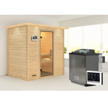 Sauna mit Saunaofen und Steuerung