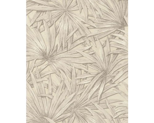 Papier peint intissé 542554 Allegretto palmiers beige Papier peint avec motif de feuille de palmier