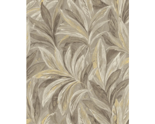 Papier peint intissé 547474 Allegretto feuilles marron Papier peint avec motif de plantes
