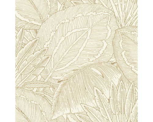 Vliestapete 580822 Allegretto Blätter gold