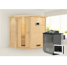 Sauna mit Saunaofen und Steuerung