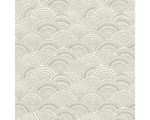 Papier peint intissé 581416 Allegretto cercles blanc Papier peint avec motif demi-cercle