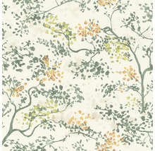 Papier peint avec des branches et des feuilles