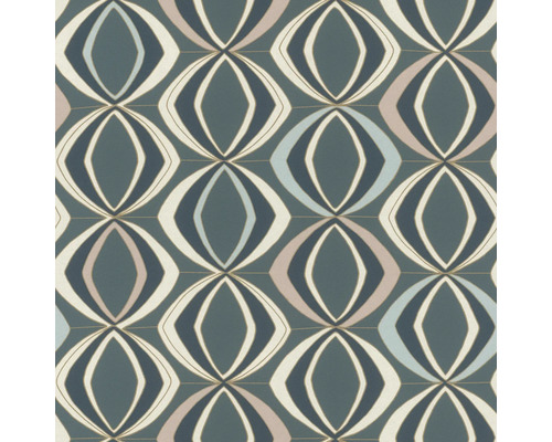 Papier peint intissé 791877 Allegretto graphique bleu vert Papier peint avec motif géométrique