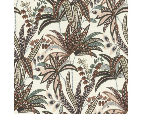 Papier peint intissé 792645 Allegretto feuilles marron Papier peint à motif de feuilles