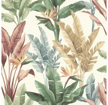 Motif de papier peint à feuilles tropicales