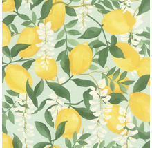 Papier peint intissé autocollant 371215 Portofino citron jaune vert 6x0,53m