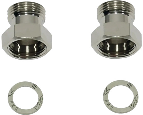 Deux raccords de tuyau avec joints