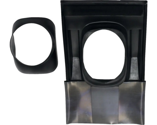 Vaillant Standardpfanne-Schrägdach schwarz für Frankfurter oder ähnlich 009076 Dachrinnenkasten mit Ablaufrohranschluss