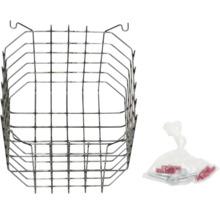 Panier en fil métallique avec matériel de fixation