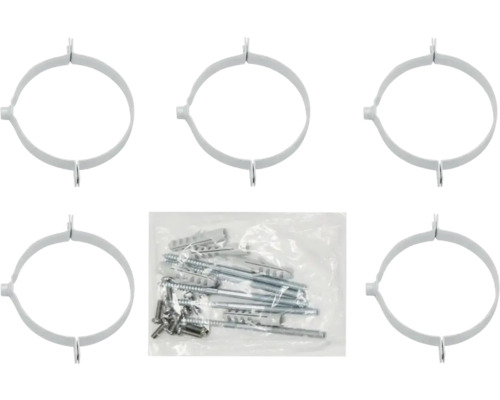 Collier de serrage Vaillant 125 mm pour fixation murale (MVP: 5 pièces), chaque MVP 303616 Colliers de serrage avec matériel de fixation pour l'installation