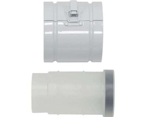 Vaillant Trennvorrichtung 80/125mm PP weiß 303215 Metallrohrschelle mit Verschluss und Kunststoffrohrschelle
