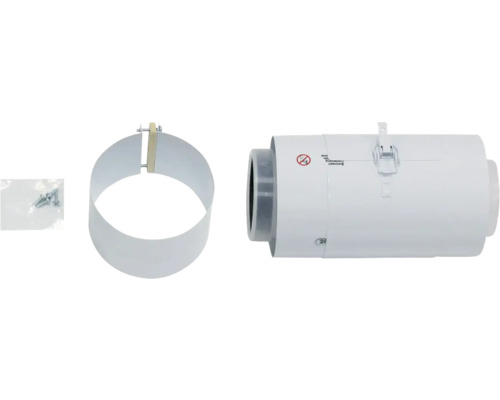 Vaillant Revisionsöffnung 0,25 m 80/125 mm konzentrisch PP weiß 303218 Rohrventilator mit Rohrmanschette und Befestigungsmaterial