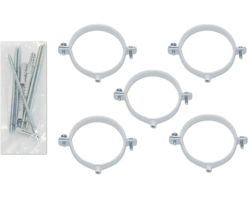 Collier de serrage Vaillant 100 mm 5 pièces 303921 Jeu de colliers de serrage avec vis et chevilles