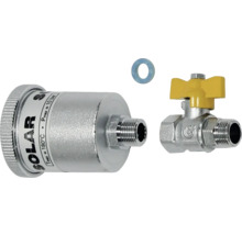 Solar Ausdehnungsgefäß mit Entlüfter, Kugelhahn und Dichtung