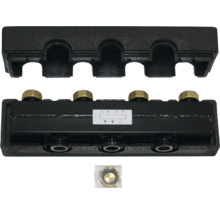 Distributeur de circuit de chauffage avec isolation et raccord de connexion