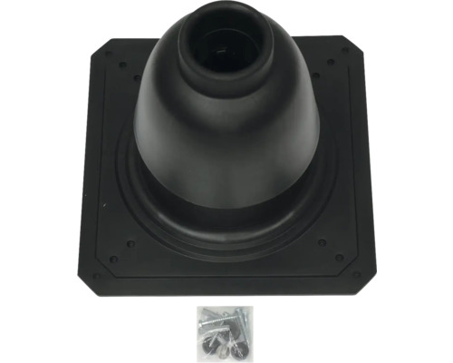 Vaillant Schachtabdeckung DN80 PP schwarz 303963 Dachmanschette mit Montagematerial für die Dachabdichtung