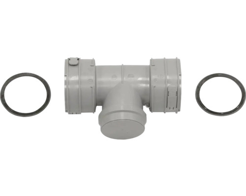 Vaillant Set 2 Revisionselement für flexible Abgasleitung DN80 PP 303511 Abwasserrohr T-Stück mit zwei Dichtungsringen