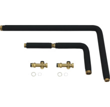 Set de raccordement de radiateur avec tuyaux et vannes