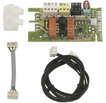 Platine avec composants électroniques et câbles associés