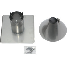 Kit de montage pour nichoir avec plaque de montage, cône et matériel de fixation