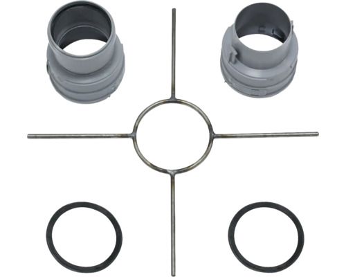 Vaillant Set 6 Grundelement für flexible Abgasleitung DN 80 PP in Verbindung mit Edelstahl-Schachtabdeckung 0020021008 Aufsatzstück und Dichtungen für Sanitärinstallationen