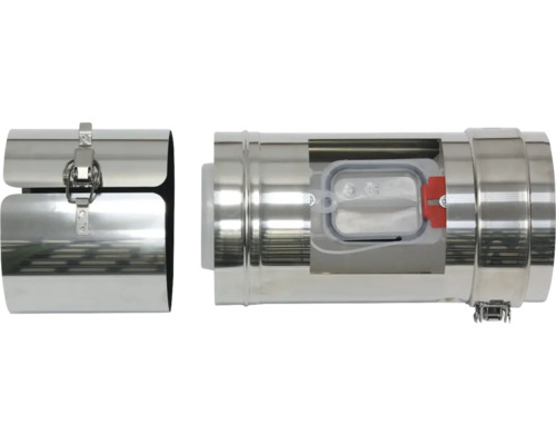 Vaillant Revisionsöffnung 80/125 mm für Fassadenverlegung konzentrisch PP/Edelstahl 0020042759 Edelstahl Reinigungsverschluss für Rauchrohr