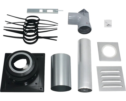 Kit de tuyaux d'évacuation de gaz avec tuyaux, coudes, joints et matériel de montage