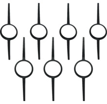 Sieben schwarze Bewässerungsringe für Pflanzen