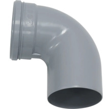 Coude de tuyau en plastique gris pour installations sanitaires