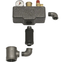 Kit de distribution de circuit de chauffage avec manomètre et divers raccords