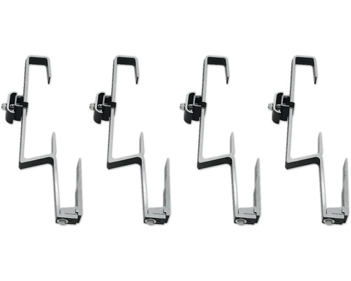 Quatre crochets de toit photovoltaïques pour la fixation de modules solaires