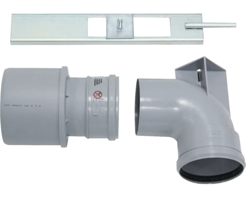 Vaillant Stützbogen DN100 PP mit Übergang DN 100/130 Kaskaden ecoTEC plus bis 27 kW und VSC (S) bis 20 kW 0020075739 Ablaufgarnitur mit Rohrbogen, Verbindungsmuffe und Befestigungsschiene