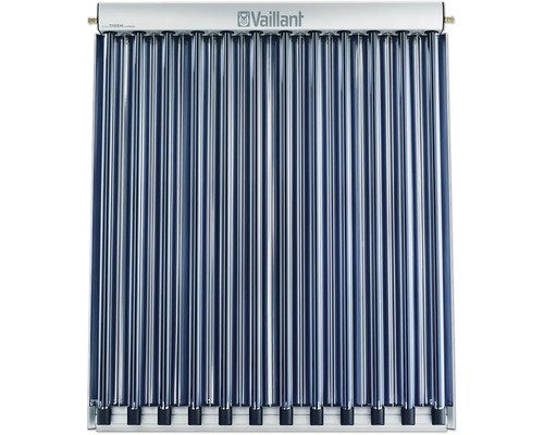 Collecteur à tubes sous vide Vaillant auroTHERM exclusiv VTK 1140/2 0010002226 Logo Vaillant sur capteur solaire thermique