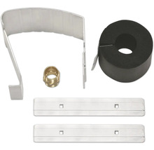 Kit de fixation de tuyau avec collier de serrage, raccord en laiton, collier isolant et rails de guidage