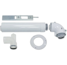 Système de conduit d'extraction avec tuyaux, coudes et matériel de fixation