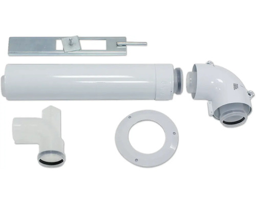 Système de conduit d'extraction avec tuyaux, coudes et matériel de fixation