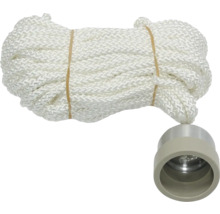 Bobine de corde en plastique blanche avec capuchon