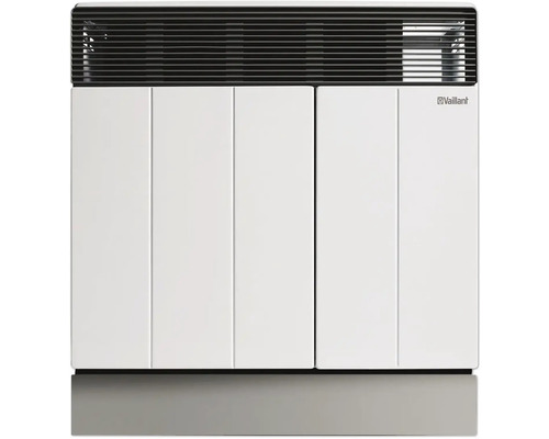 Vaillant Gas-Raumheizautomat VGR 70/4 X E Schornsteinanschluss 90 mm cremeweiß/grau 0010007932 Vaillant Logo-Konvektor mit Abdeckungsgitter