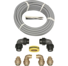 Kit de canalisation de chauffage à distance avec gaine de protection de câble, coudes et ruban de signalisation
