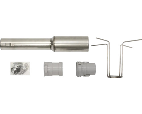 Abgasrohrset mit Befestigungsmaterial und Halterung