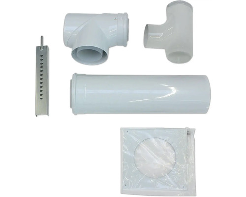 Système de tuyaux de ventilation avec té, tuyau, support et soupape à disque